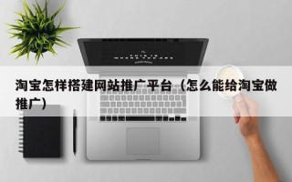 三亚淘宝怎样搭建网站推广平台（怎么能给淘宝做推广）